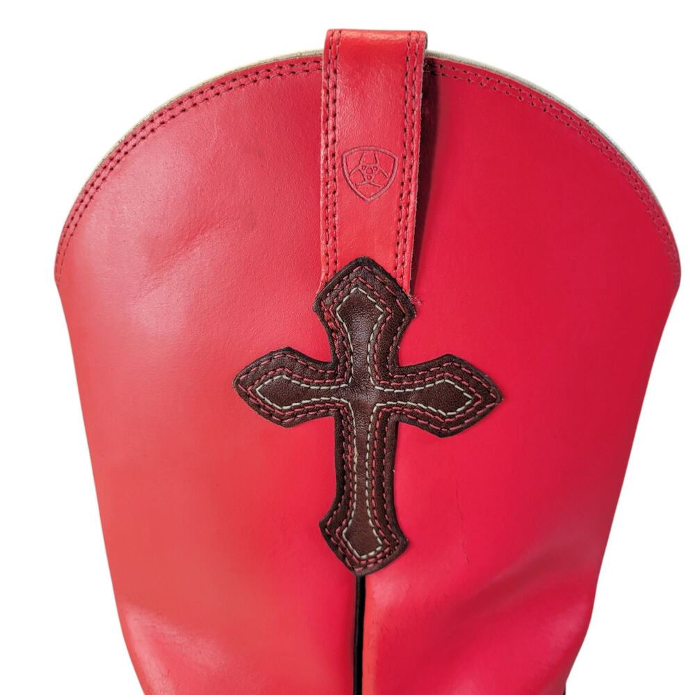 Ariat Brown Heeled Boots with Western Flair - Picture 10 of 13